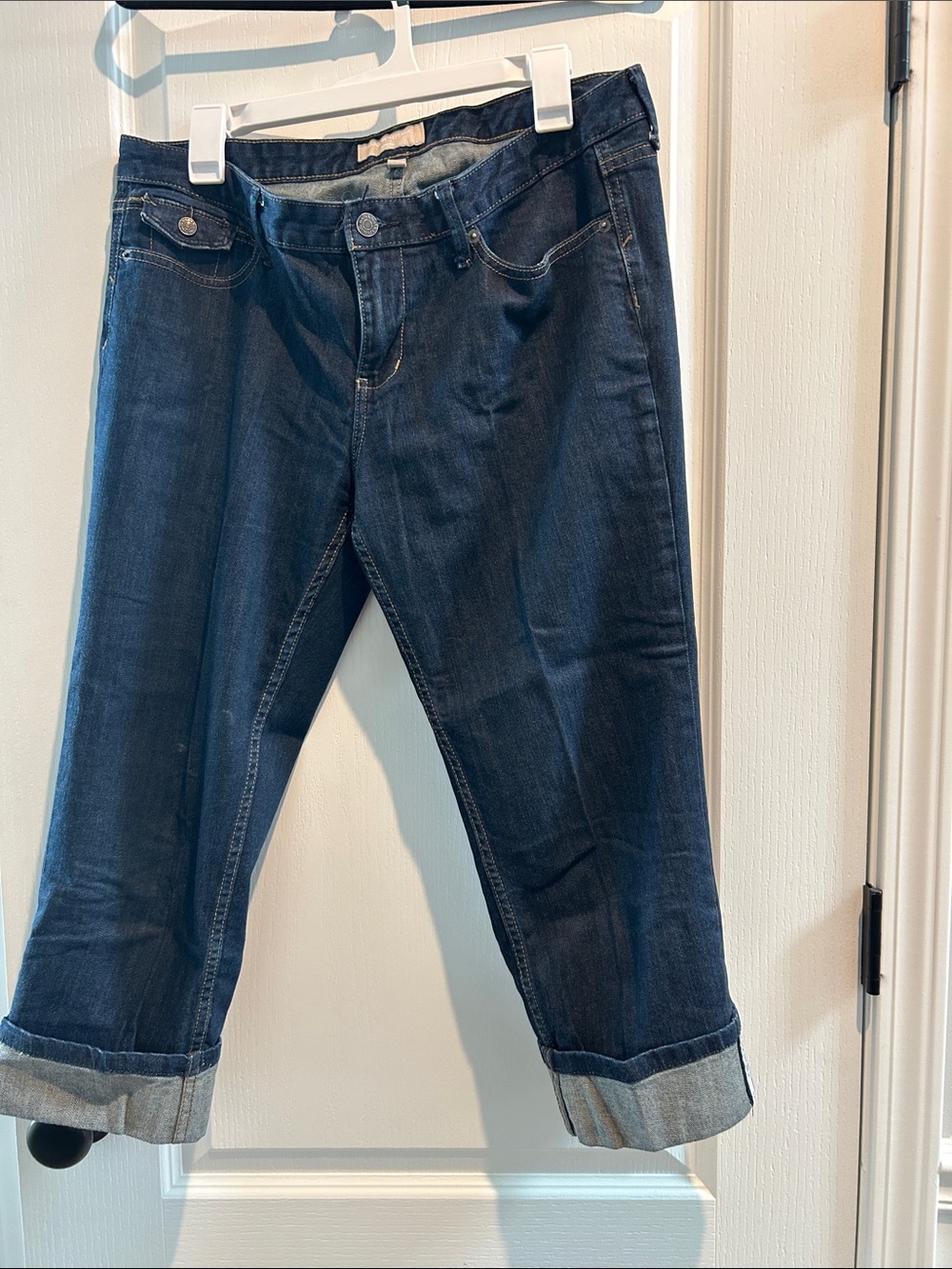 Banana Republic Dark Blue Cropped Denim Capris